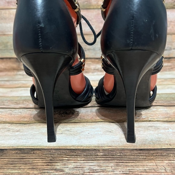 Tory Burch Black Strappy Heels - Picture 3 of 8